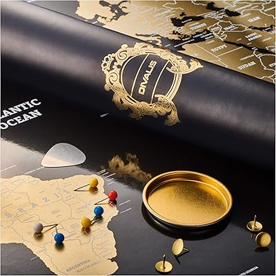 Map of the world to scratch extra large poster of black and gold card.. DIAYTAR NIGERIA: The marketplace that brings affordable products to every Nigerian home in under 8 days.