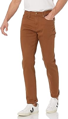 Jean stretch slim amazon essentials for men, dark khaki, 30W x 34l.. Find quality and variety without breaking the bank — only on DIAYTAR Nigeria.