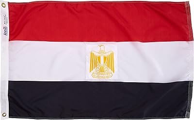 Annie Flagmakers model 192357 Egyptian flag, nylon sun, 2 x 3 feet, 100 % made in the United States according to official UN design specifications.. DIAYTAR NIGERIA puts thousands of products at your fingertips with affordable prices and delivery within a week.