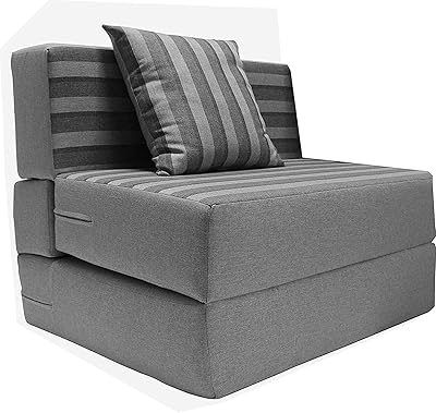 Zana sofa bed, gray color and quilted seat fabric - Dimensions of the 90 x 190 x 20 cm mattress in one room.. Order now, relax later — DIAYTAR Nigeria ships in 5 to 8 days.