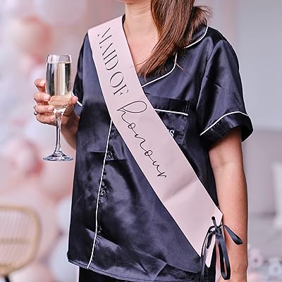 Ginger Ray's bridesmaid scarf with Hen Party black ribbon - Rose.. Your favorite brands are just a click away on DIAYTAR Nigeria.