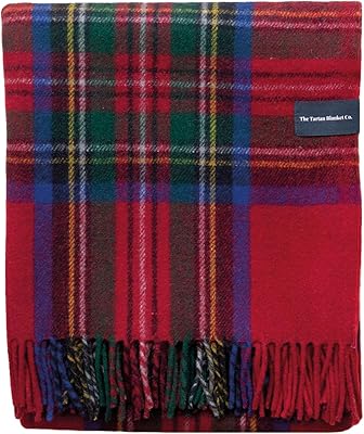 The Tartan Blanket Co. Stuart Royal Tartan recycled wool cover (150 cm x 190 cm).. DIAYTAR NIGERIA brings the marketplace to your home with budget-friendly prices and nationwide delivery.