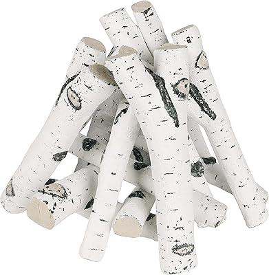 Set of heating wood for Hexel gas stove, large set of fabrics in white birch ceramics for gas stoves, hearths, exterior and interior without holes.. DIAYTAR NIGERIA: Your gateway to affordable shopping with thousands of products delivered nationwide.