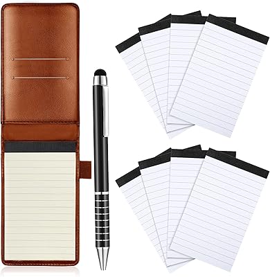 Set of 10 mini Outus pocket notebook supports, included a mini pocket notebook support with 50 lines lines, a metal pen and 8 3 x 5 inches notebook recharges, 30 papers linen per notebook (brown).. Your budget-friendly online marketplace, DIAYTAR NIGERIA delivers a world of products in just 5-8 days.