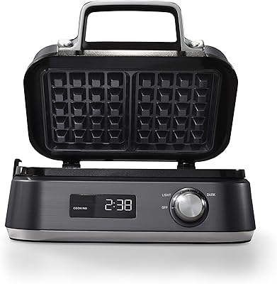 Belgian Calphalon wafer with LED screen, ceramic timer and cooking plates, waffles, dark stainless steel.. DIAYTAR NIGERIA stands as your affordable shopping ally with nationwide delivery in just 5-8 days.