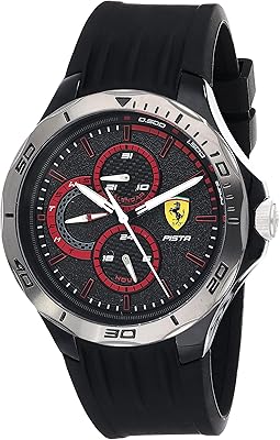 Watch for men Scuderia Ferrari, black dial and black silicone bracelet - 830725, black.. DIAYTAR NIGERIA: Your gateway to affordable online retail with reliable delivery within the week.
