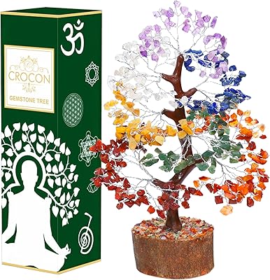 Tree of life with seven chakras - Tree of life in crystal - Tree of precious stones done by hand - Decor in healing crystal - Tree with 7 chakras - Bonsai silver tree - Spiritual gifts - Feng shui decor - Crystal gift - Precious stone tree.. Elevate your shopping experience with DIAYTAR NIGERIA's vast catalog and budget-friendly options.