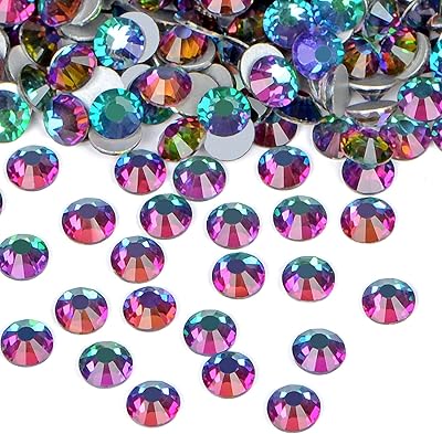 288 Round rhinestones in crystal glass for nail art, for making jewelry to do yourself yourself, with 1 collection pen (SS30 288 pieces, Valcano green).. Shop confidently with DIAYTAR NIGERIA, offering affordable prices and reliable delivery within a week.