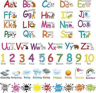 6 sheets of educational wall decal on the weather, to take off and stick for children's classroom, game room, bedroom.. DIAYTAR NIGERIA: Where thousands of products meet affordable prices and reliable 5-8 day delivery.