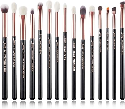 Jessup 15 pieces set of professional makeup brushes brush eyeliner wooden sleeve natural synthetic hair black/pink gold t157.. DIAYTAR NIGERIA: Creating access to affordable products for every Nigerian with our swift delivery service.