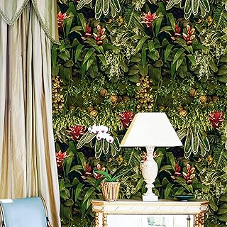 My fun self-adhesive wallpaper in 11-meter tropical forest budding, wallpaper to peel off and glue red and green forest for television/room 32.8 feet x 17.9 inches.. Shop with intention at DIAYTAR NIGERIA, offering thousands of products at budget-friendly prices.