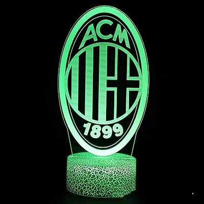 3D AC Milan LED night light, 16 colors, remote control, touch decoration, gifts for children, friends, family, football fans.. Discover a world of affordable shopping with DIAYTAR NIGERIA's vast marketplace delivered to you in days.