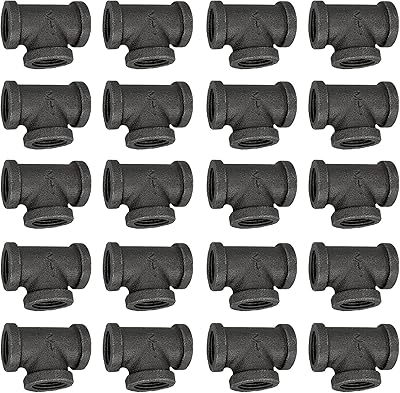 Set of 20 1/2 inch malleable cast iron wall supports, ancient vintage steampunk style, decoration of DIY project furniture shelf.. DIAYTAR NIGERIA makes online shopping accessible with our comprehensive platform and prompt delivery service.
