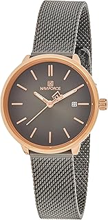 Navaforce chronograph watch for women with black dial and stainless steel mesh - NF3012L -RGB.. Order now, relax later — DIAYTAR Nigeria ships in 5 to 8 days.