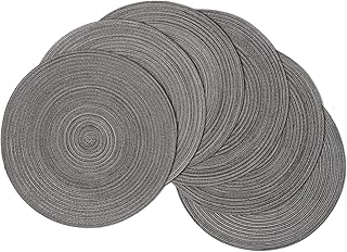 Round tables woven 6 pieces resistant heat resistant for tables.. Shopping made simple with DIAYTAR NIGERIA's vast selection and budget-friendly nationwide delivery.