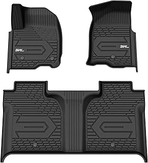 Floor mat 3W Compatible with GMC Sierra/Sierra Denali 2019-2023, TPE floor covering all tailor-made seasons for Sierra/Sierra Denali, full set of 1st and 2nd rows, black (not for HD 2500 and HD Dual).. DIAYTAR NIGERIA: Bringing affordable shopping solutions with a diverse product catalog delivered nationwide.