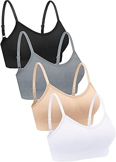 Sports bras without sleeveless 4-piece for women and girls (black, brown, khaki green, white, l).. Discover the perfect balance of selection and value with DIAYTAR NIGERIA's nationwide delivery service.