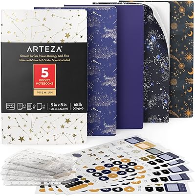 Arteza pocket notebooks of 5 5 x 8 inch 40.. DIAYTAR NIGERIA: Putting quality products within reach of every Nigerian through our affordable marketplace.