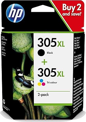 Original ink cartridges HP 6za94ae 305xl with high yield, black/tricolor, multipack.. Quality and convenience delivered — shop DIAYTAR Nigeria now.