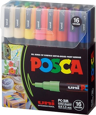 POSCA color pen-BC-3M extra end 0.9-1.3 mm, 16 colors.. DIAYTAR NIGERIA: Where affordability meets variety, with thousands of products delivered in less than 8 days.