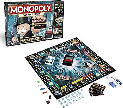 Hasbro Monopoly Banking Ultra - Classic of the card game with electronic cards, family game from 8 years old, B6677100.. DIAYTAR NIGERIA promises affordability and variety with every purchase, delivered in 5-8 days.