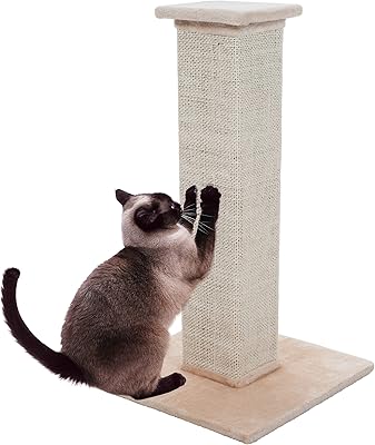 Cat scratch with carpet base - Sisal jute canvas scraper of 39.75 " - scratch barrier for pet furniture (beige).. DIAYTAR NIGERIA delivers happiness in 5-8 days with our affordable and diverse product range.