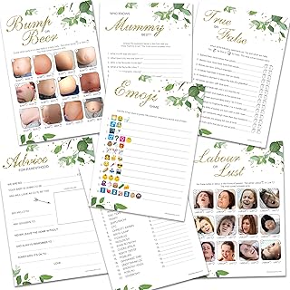Baby Shower Games - 7 Games in a Mega Pack by Olivia Samuel. Set of 10 players with vegetable pattern.. DIAYTAR NIGERIA revolutionizes online retail with our extensive selection and dependable shipping service.