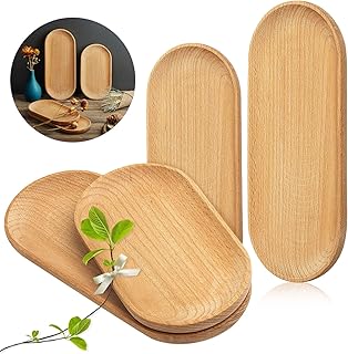 4 -piece oval service tray with a small rustic dessert.. DIAYTAR NIGERIA: Where affordability meets variety in Nigeria's most comprehensive online marketplace.