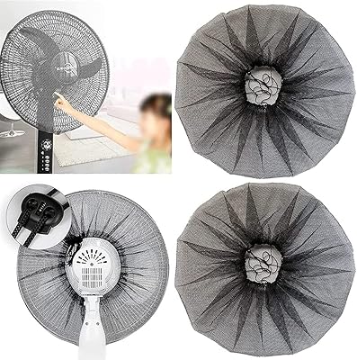 Washable fan cover, safe and durable, easy to install, prevents children from getting your fingers back into the fan, is suitable for floor fans, wall fans and table fans, two rooms, black.. DIAYTAR NIGERIA: The marketplace that brings affordable products to every Nigerian home in under 8 days.