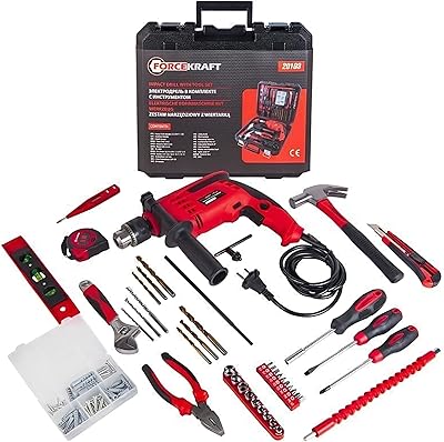 Forcecraft tool set of 103 pieces with perforator hammer, drill, forest game and professional tool play, 750 W and 220 V.. DIAYTAR Nigeria offers the perfect blend of affordability and efficiency. Shop now and get your products delivered between 5 and 8 days nationwide.