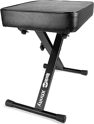 Rockjam RJKBB 100 Adjustable luxury padded keyboard stool or digital piano stool, black, 20.85 x 17.3 x 12.6 inches.. DIAYTAR NIGERIA delivers on our promise of variety, affordability, and prompt nationwide shipping.