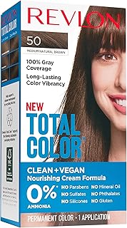 Permanent coloring Total color, clean and vegan, hair dye with 100 % gray coverage 50 medium natural brown, 100 g.. Shop the future with DIAYTAR NIGERIA - thousands of products, unbeatable prices, delivery within a week.