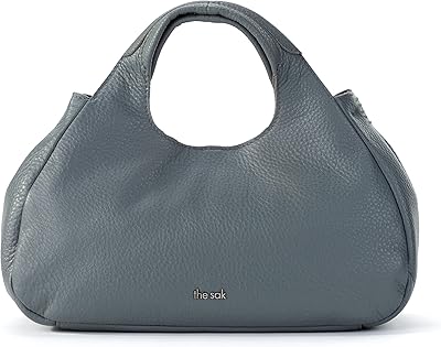 Mini Sak Rylan leather bag, convertible wallet with adjustable, dusty, small, dusty blue shoulder strap, mini.. DIAYTAR NIGERIA: Where affordability and variety meet with convenient delivery within 8 days.