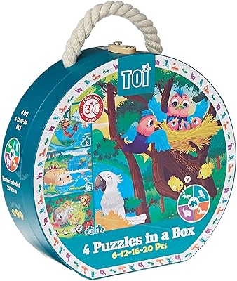 Puzzle game in cardboard 4-in-1 leben toy for children, blue, ty-029.. DIAYTAR NIGERIA: Your trusted marketplace that combines variety, affordability and reliable shipping.