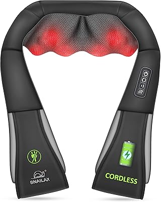 SNYLAX wireless shiatsu masseur for the neck and back, with portable thermal masseur for the neck, back, lower back and feet, electric massage pillow, gift for women/man/father/father/father.. Shop smart with DIAYTAR NIGERIA, offering a vast product range delivered to your doorstep within a week.