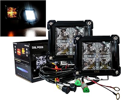 Oz USA® 20W LED Blanche Amber DRL Double function with socket wire.. With DIAYTAR Nigeria, your wishlist becomes reality, fast.