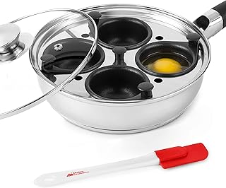 Set of modern egg pots innovations with 4 large non -stick cups, stainless steel stove, silicone handle, glass cover, removable and spatula as a bonus.. Your comprehensive marketplace awaits at DIAYTAR NIGERIA with affordable prices and reliable delivery times.