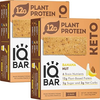Protein bars Iqbar Brain and Body Keto - Ceto Banana and nut bars - Energy bars 24 units - Protein bars with a low carbohydrate content - Vegan bars rich in fiber and replacement bars with low sugar content - Vegetable snacks.. Embrace the convenience of DIAYTAR NIGERIA with thousands of products at your fingertips, delivered nationwide.