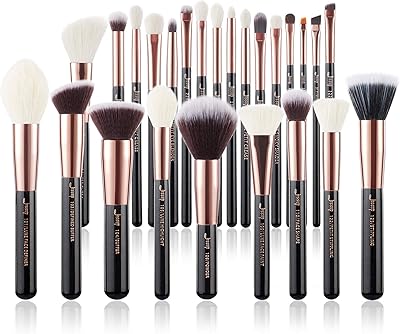 Jessup 25 pieces Set of professional makeup brushes Cosmetics Blush Foundation Blush Lips Lipsticks with Natural Synthetic Hair (Black/Rose Gold).. Easy checkout, quick delivery — shop now on DIAYTAR Nigeria.