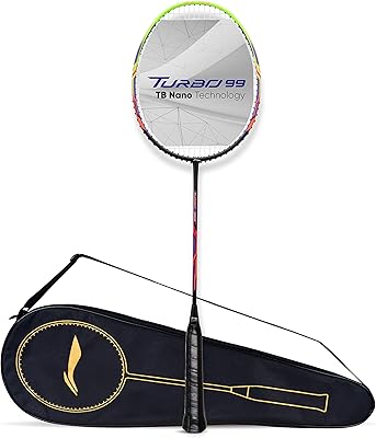 Li-Ning Turbo 99 tennis racket in carbon fiber with free free cover (84 g 30 lbs).. DIAYTAR NIGERIA: Your affordable gateway to thousands of products delivered within a week.