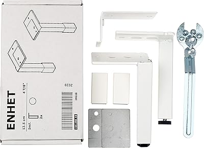 Ikea Enhet feet, for cabinet, white, 12.5 cm, 104.490.18 - Lot of 2.. For everyday items and more, trust DIAYTAR Nigeria.