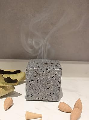 Marble marble incense carrier with black cone-incense makes the hand design of rock.. Save time and money with DIAYTAR Nigeria’s online store.