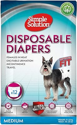 Disposable diapers for single dog solution, white, size m, package of 12, size m (package of 1).. Shop local, shop fast — DIAYTAR Nigeria delivers across the country.