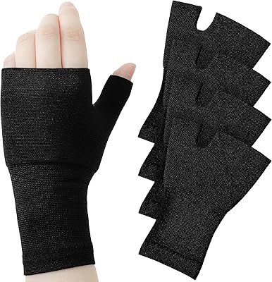 4 pieces support gloves of thumbs of wrist without fingers compression gloves of arthritis support for sports wrist for sporting dactylography and fatigue (black, unisex, m).. Save time and money with DIAYTAR Nigeria’s online store.