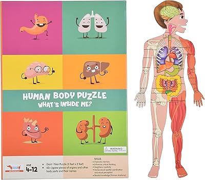 Coco Moco Puzzle Human Corps for children 4 years old, 10 giant wooden pieces for children - 60 pieces - Educational toy - Children's birthday gift.. Your budget-friendly online marketplace, DIAYTAR NIGERIA delivers a world of products in just 5-8 days.