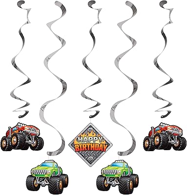Creative Converting Monster Truck Rally Daisy Danglers, Assorted, 5 Pieces, Assorted.. Discover the joy of online shopping with DIAYTAR NIGERIA's budget-friendly prices and reliable shipping.