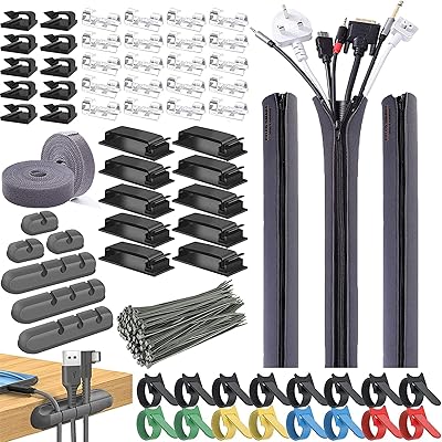 255 -room cable management kit 3 large cable sleeves 6 silicone supports.. For everyday items and more, trust DIAYTAR Nigeria.