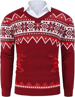 Christmas sweater for men Traytrendy sweater v reindre, reindeer and snowflake.. Elevate your shopping experience with DIAYTAR NIGERIA's vast catalog and budget-friendly options.