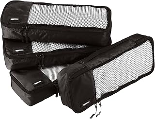 Set of 4 -piece Amazonbasics packaging cubes - Thin, black.. DIAYTAR NIGERIA combines affordability, variety, and convenience with nationwide delivery services.