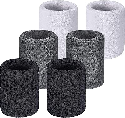 Wawasia 3 pairs of cotton sports bracelets for adults for training, tennis, basketball, running, gym for men and women, black, white, gray.. Experience the convenience of one-stop shopping with DIAYTAR NIGERIA's diverse and affordable marketplace.